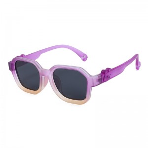 Lunettes de soleil pour enfants à monture carrée de couleur dégradée RUSEN'S RS-KB670