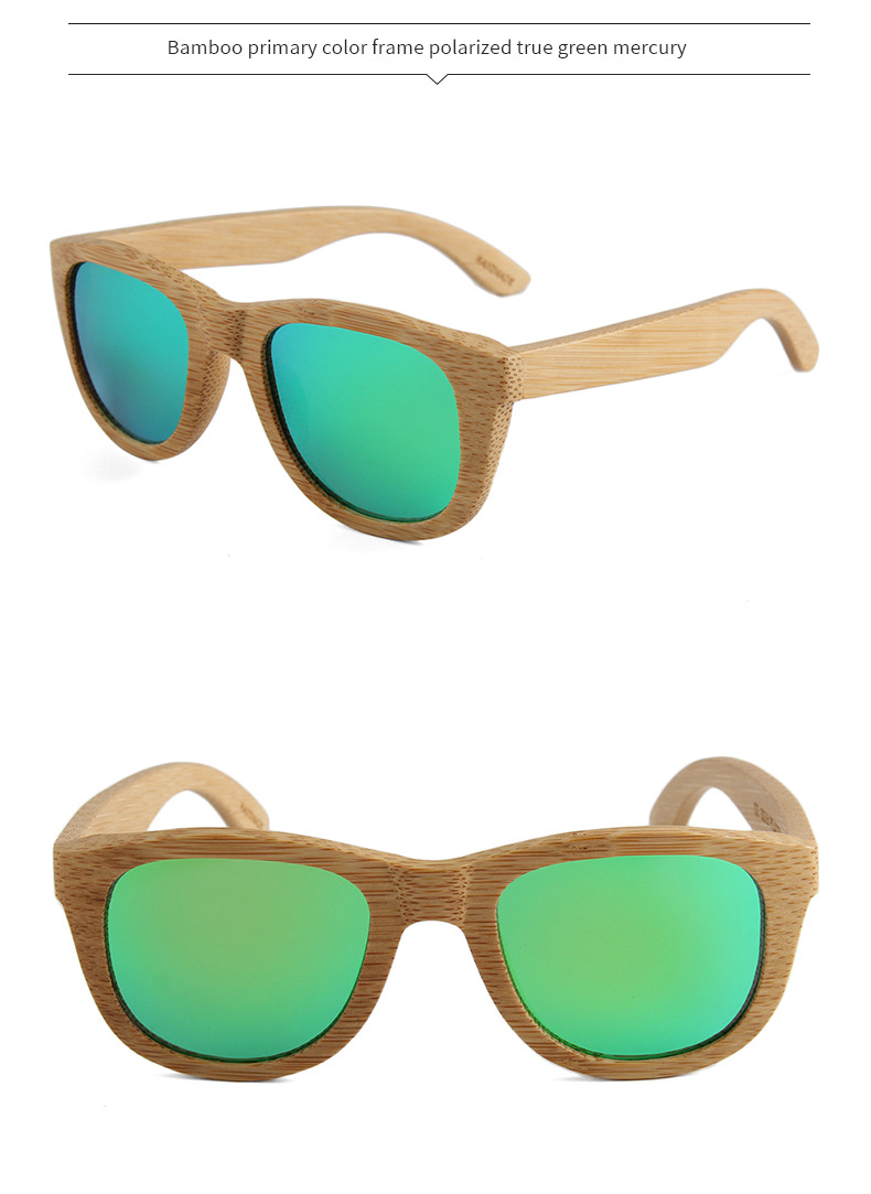 RUISEN'S Gafas de sol retro de madera para hombre y mujer B2018