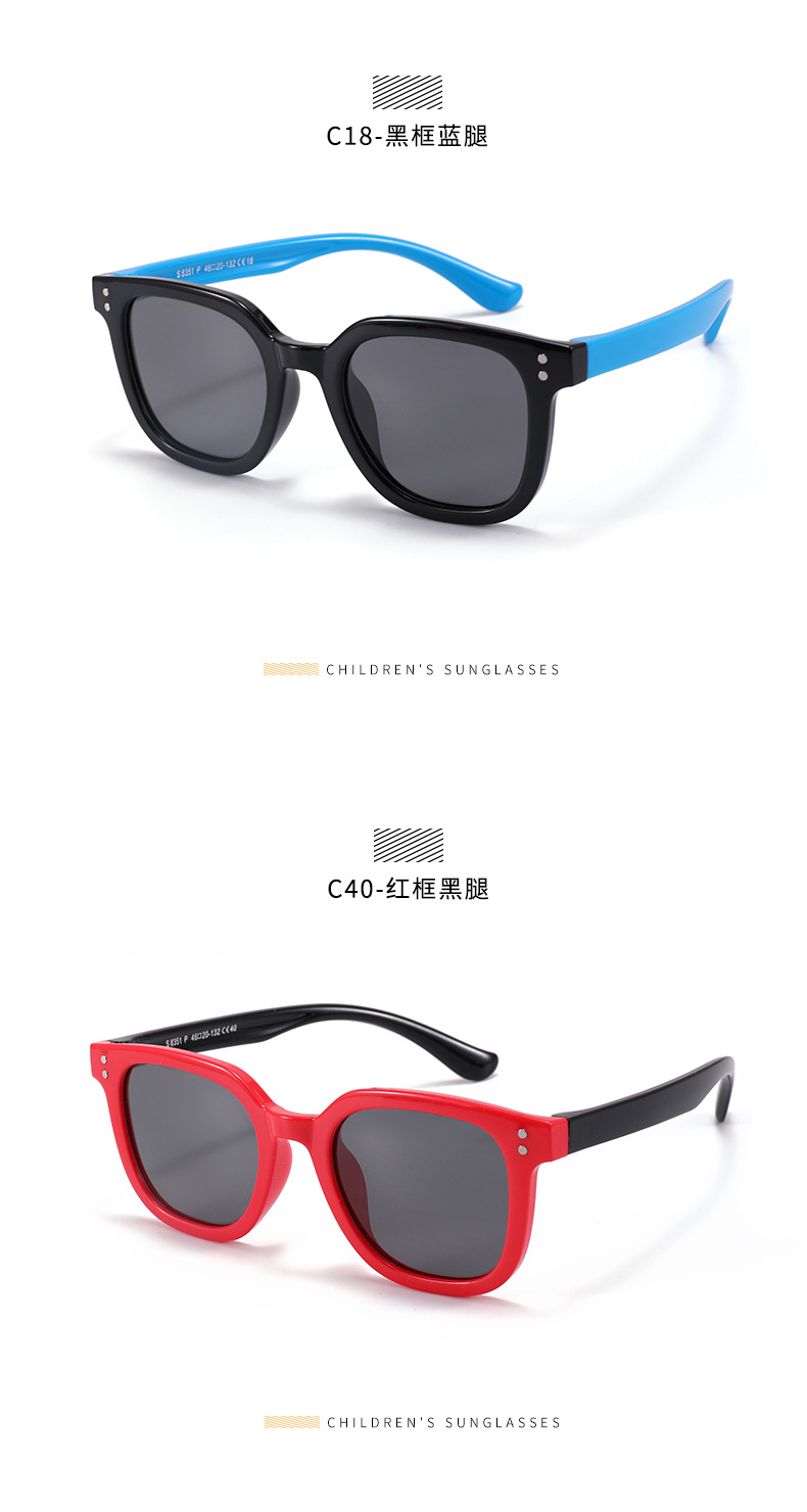 New Children's Polarized Square Sunglasses-10