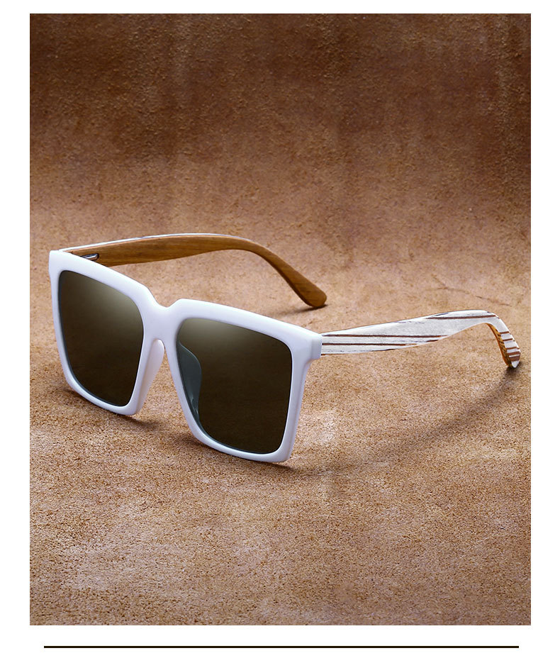 RUISEN'S Retro-Holzsonnenbrille mit polarisiertem Licht für Herren 63739