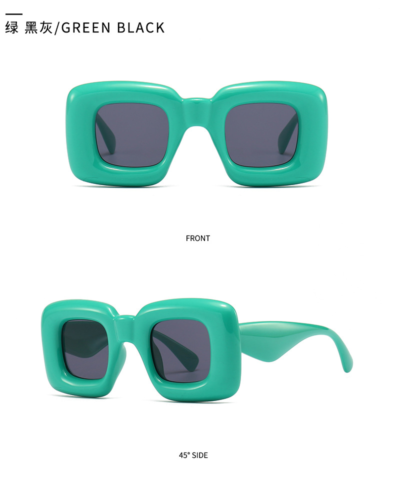 Lunettes de soleil en plastique à monture épaisse 86629-4