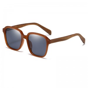 Ruisen's Men's Polarized Light Wooden Sunglasses 63734