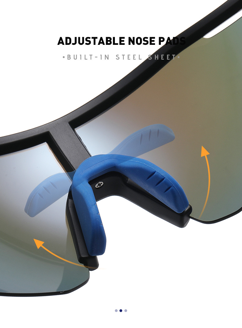 RUISEN'S Fahrradbrille für Herren, schillernde Farben, Outdooe-Reit-Sonnenbrille, 58