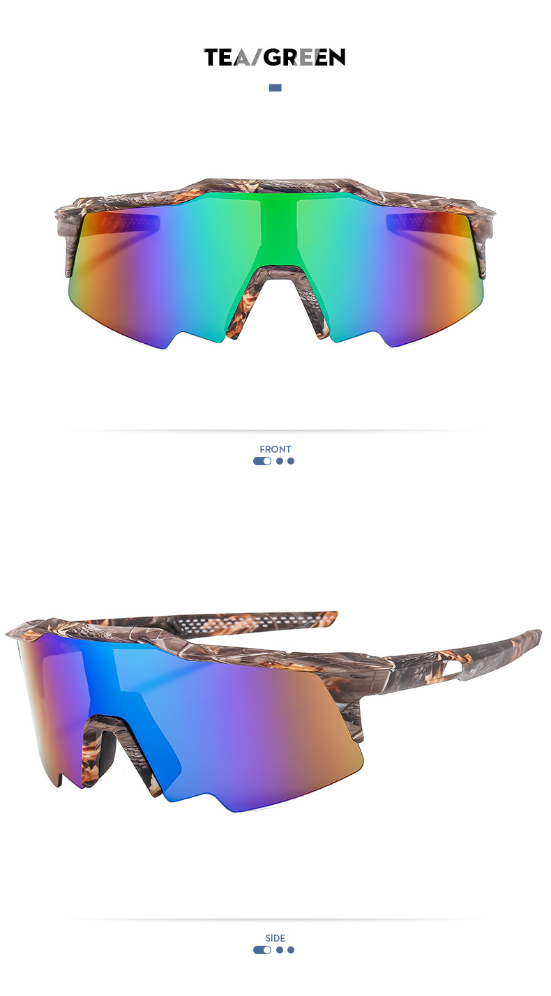 RUISEN'S Sports Dazzling Large Frame Outdoor Cycling Windproof Integrated Sunglasses BL5805