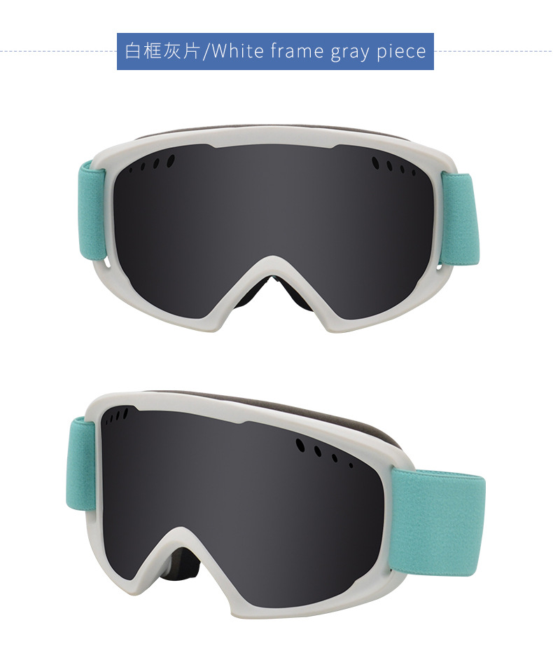 Gafas de esquí de doble capa a prueba de viento y niebla de nieve de RUISEN 7036