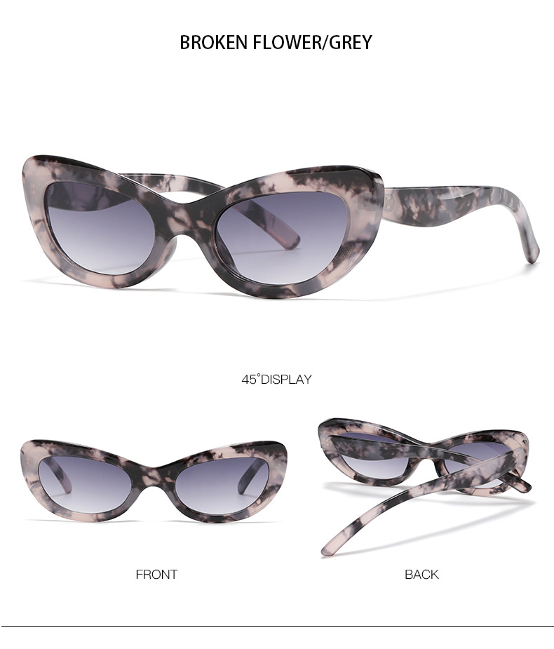 Gafas de sol de mujer personalizadas con montura de ojo de gato a la moda de RUISEN LJ9507-12