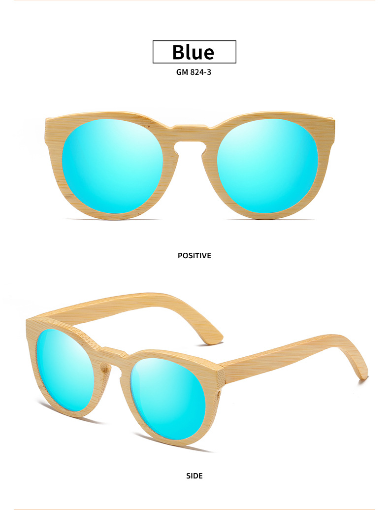 RUISEN'S Gafas de sol de madera ligeras polarizadas a la moda para mujer 824