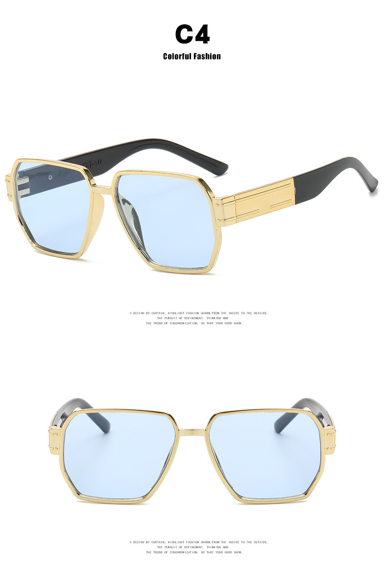 RUISEN’S Trendy Large Frame Polygonal Sunglasses 18130-12