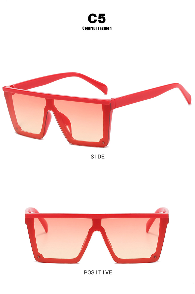 RUISEN'S Lunettes de soleil mode une pièce pour enfants à grandes jantes 6652