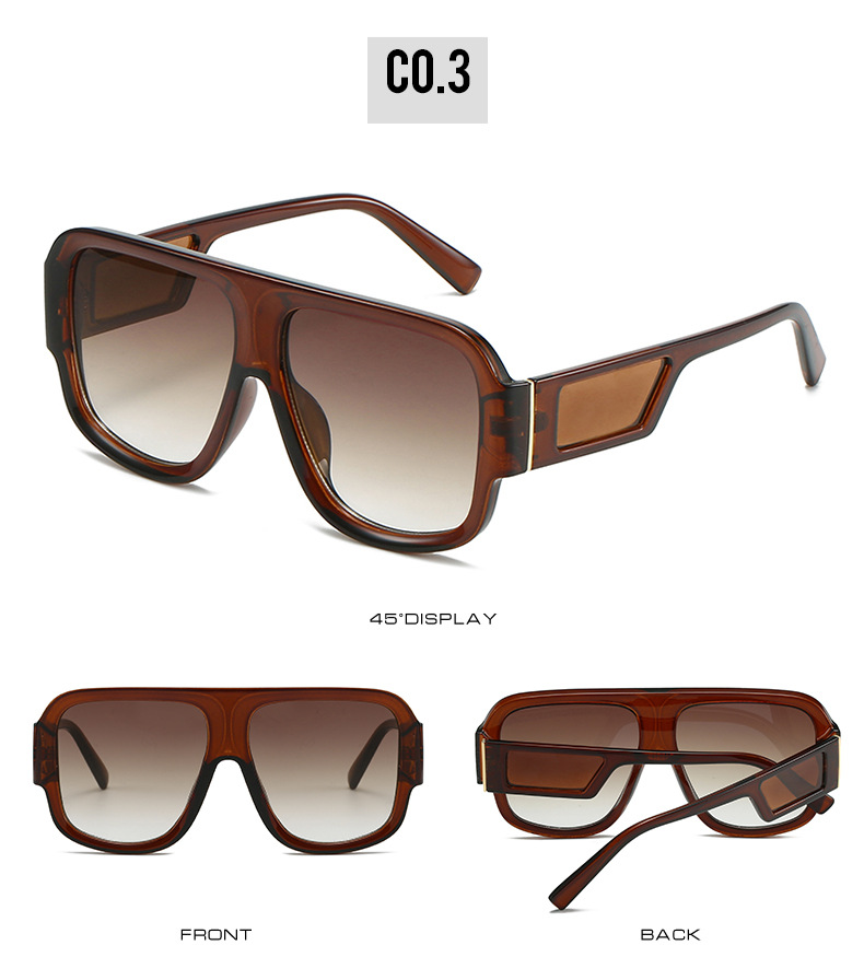 Óculos de sol de proteção ocular RUISEN'S Fashion Retro Frame UV400