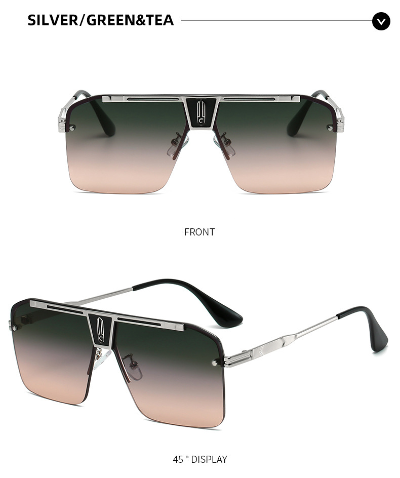 New fashion big square men's sunglasses-15