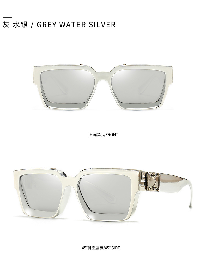 Wholesale Fashion Narrow Square PC Sunglasses-7