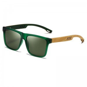 RUISEN'S Lunettes de soleil rétro en bois pour hommes, protection solaire, 63701