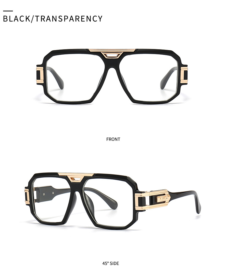 RUISEN'S Lunettes de soleil rétro à grande monture pour hommes 093-1