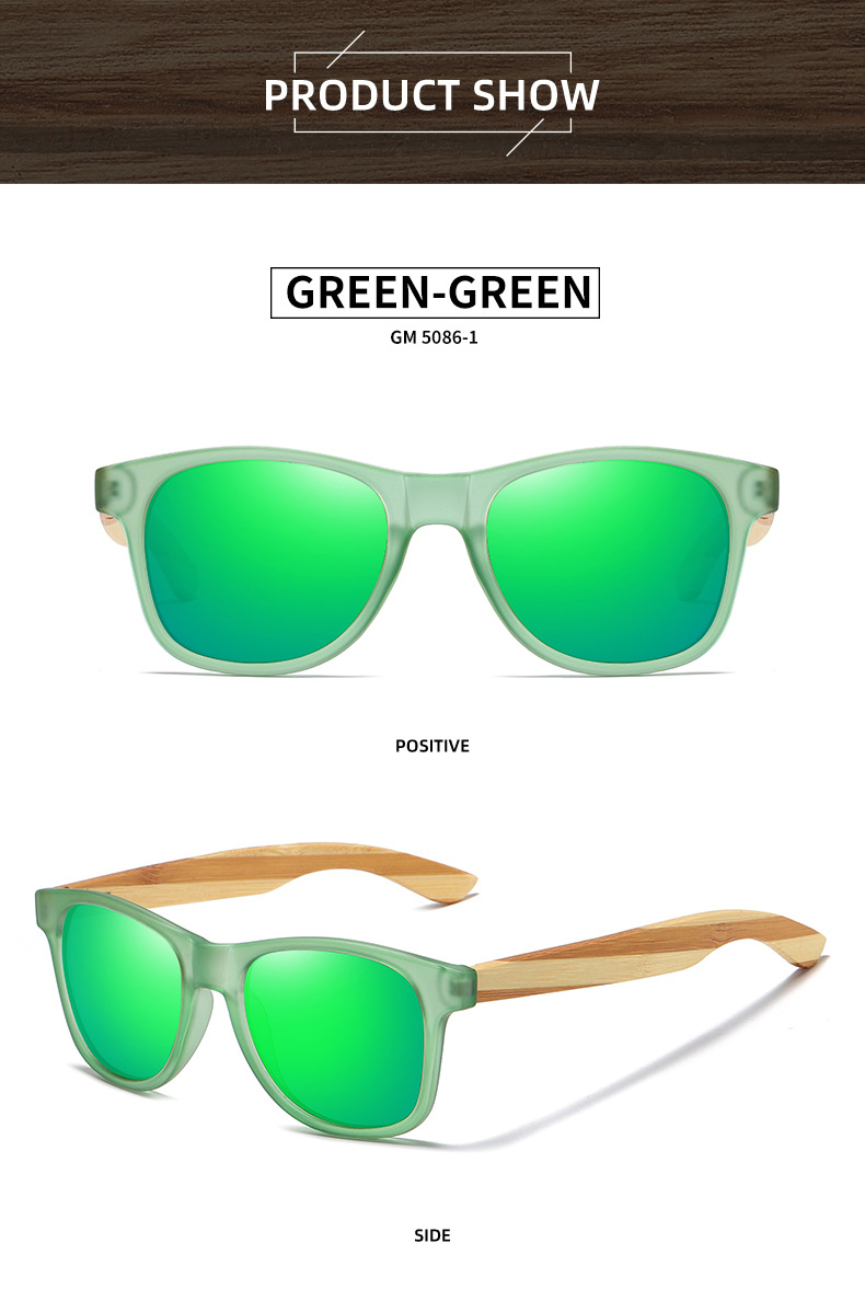 RUISEN'S Gafas de Sol de Madera para Hombre y Mujer 5086