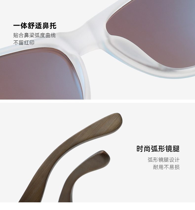 European and American popular fashion classic bamboo sunglasses detail -5