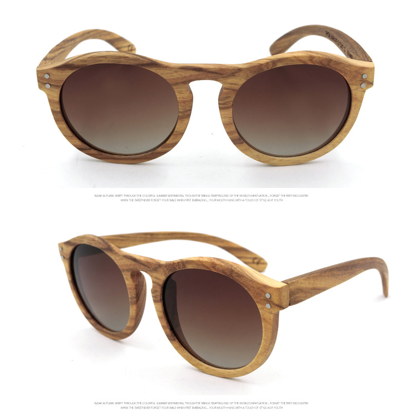 RUISEN'S Gafas de sol polarizadas TAC retro de madera para hombre y mujer 995