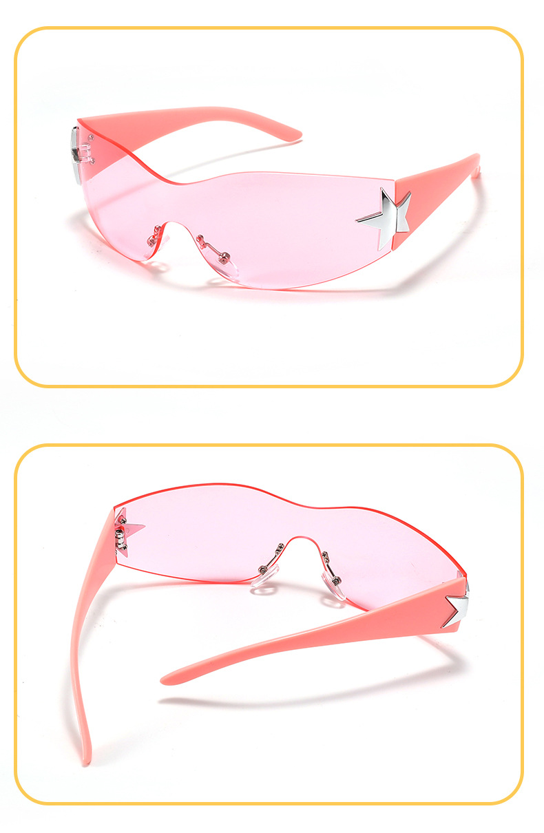 Lunettes de soleil tendance pentagramme pour enfants de RUISE'S, sans monture, pour l'extérieur, DJ503