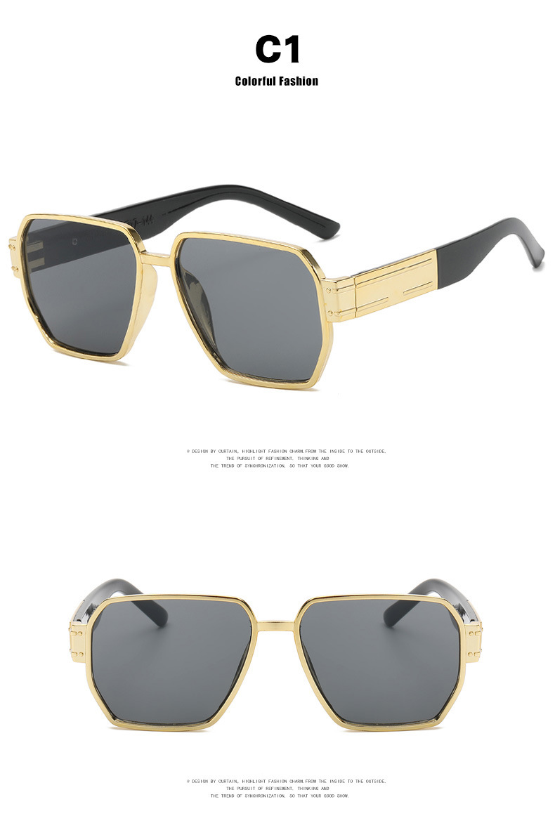 RUISEN’S Trendy Large Frame Polygonal Sunglasses 18130-09