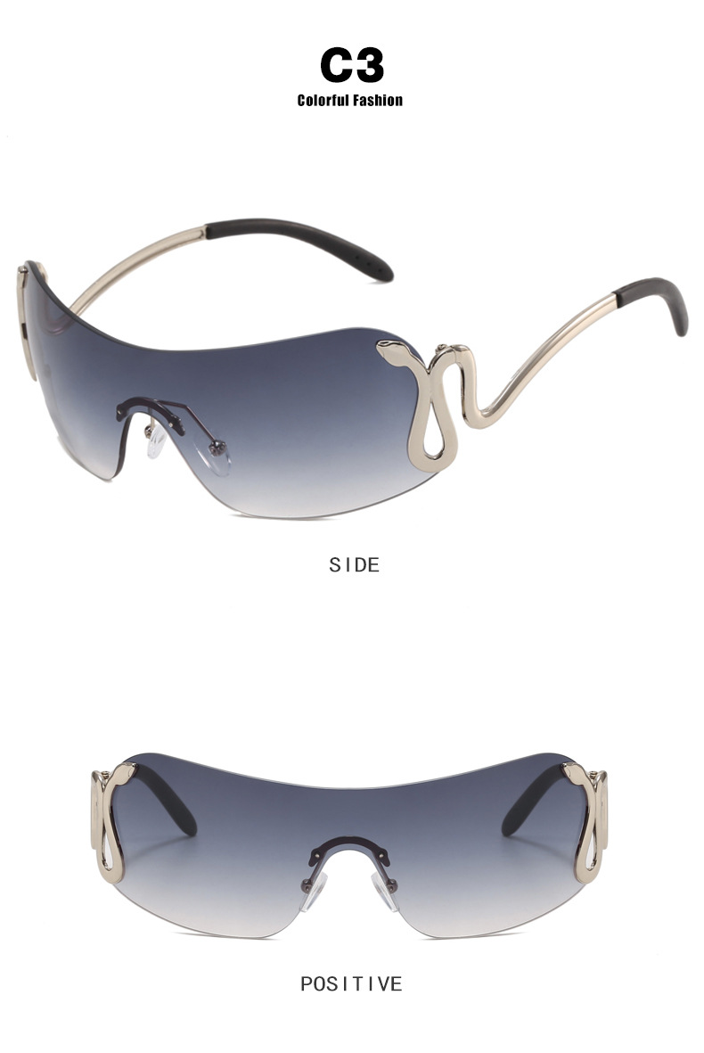 RUSEN'S Lunettes de soleil une pièce Fashion Spirit Snake 3559-09