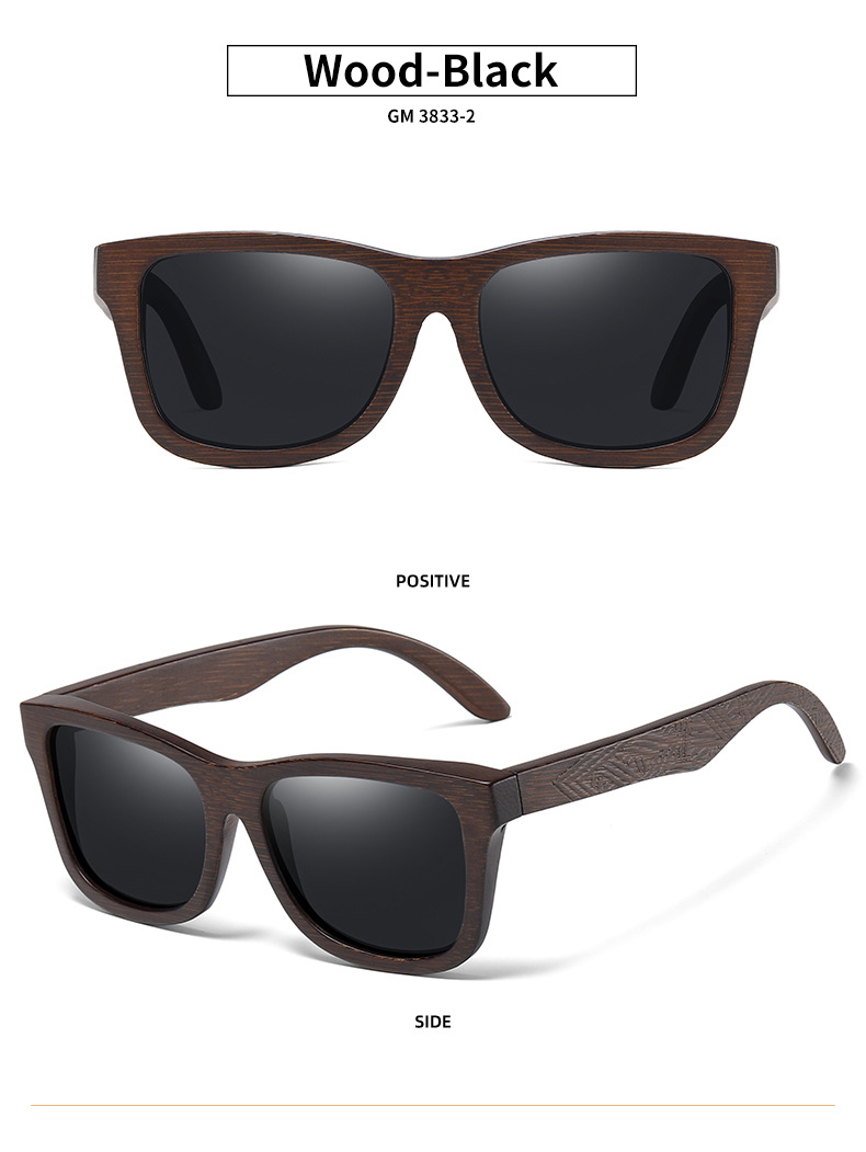 European and American high-quality wooden sunglasses detail -5