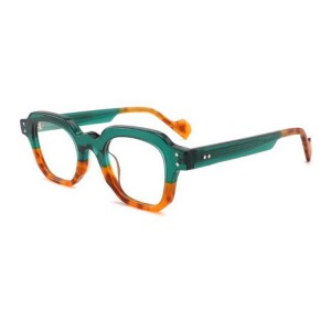 RUISEN’S New Large Frame Women’s Retro Splicing Sheet Optical Eyeframe Frame QJ23205