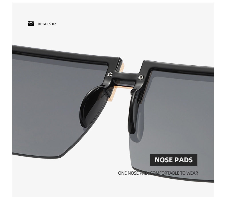 Neue randlose modische Vintage-Sonnenbrille für Herren-5