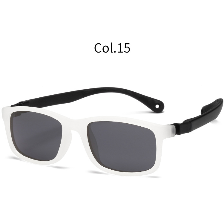 RUISEN'S Lunettes de soleil tendance pour enfants à monture carrée confortables et douces NP0807