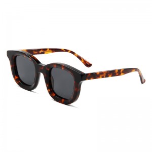 Gafas de sol de acetato de moda con montura gruesa de color gelatina ovalada de RUISEN 23SA004