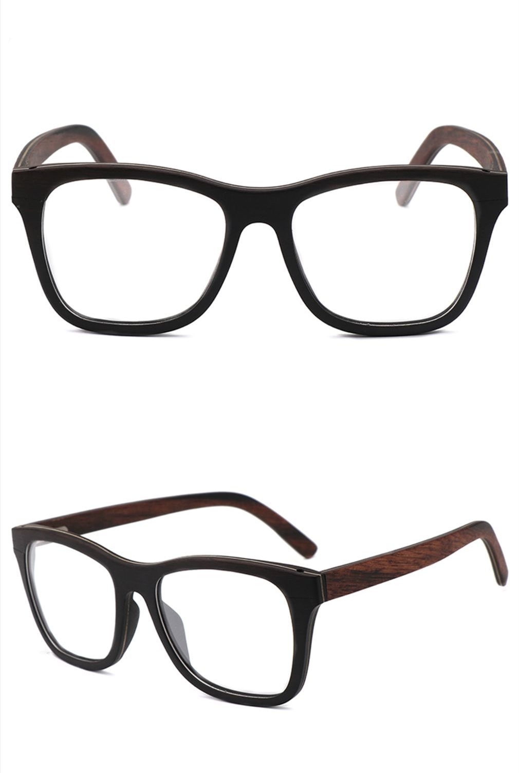 RUISEN'S Lunettes de soleil polarisées en bois clair pour homme et femme 56342