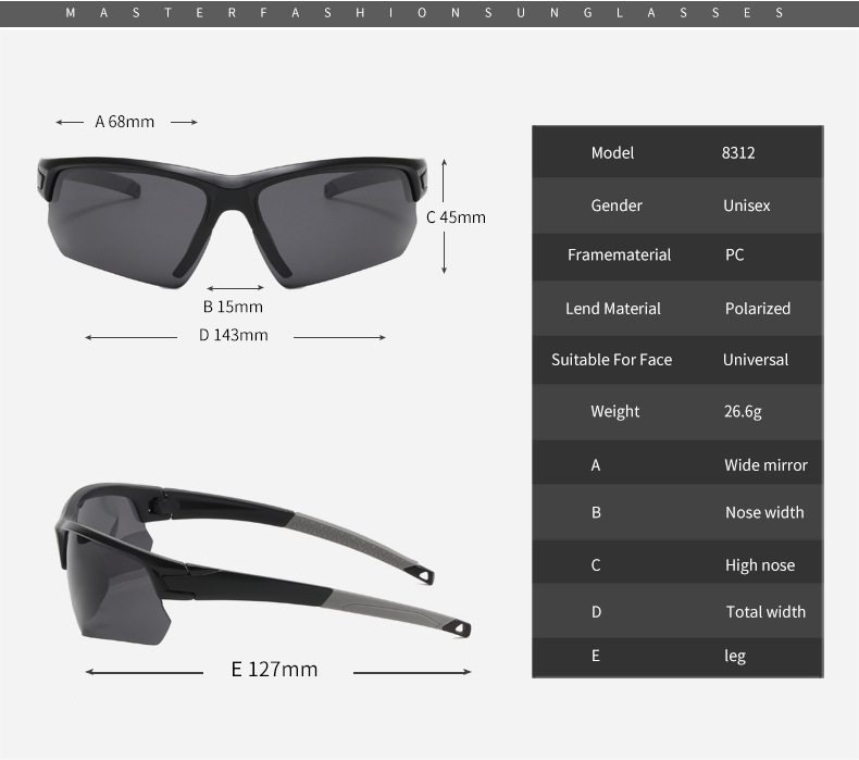 RUISEN'S Sports Ciclismo Nuevas gafas de sol que cambian de color 8312