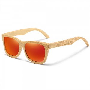 RUISEN'S Gafas de sol retro de madera para hombre y mujer 3832