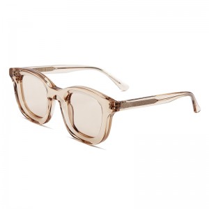 Óculos de sol de acetato da moda com armação grossa de cor gelatinosa oval RUISEN 23SA004