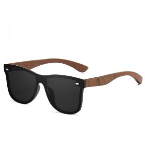 RUISEN'S moderne Unisex-Sonnenbrille aus Holz mit Bügel 61632