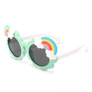 RUSEN'S Lunettes de soleil arc-en-ciel mignonnes pour enfants