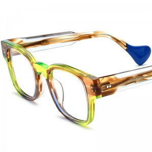 RUISEN'S Custom Multi-color Patchwork Square Eyeglasses Frames 19357