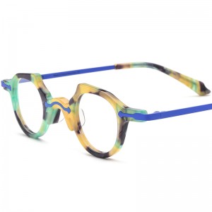 Montature per occhiali con piastra Cat Eye in lega color block personalizzata RUISEN'S19341