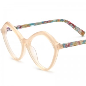 RUISEN’S Custom Patchwork Cat’s Eye Plate Eyeglass Frames 19338