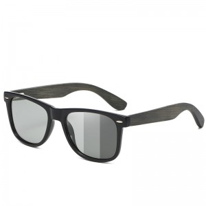 RUISEN'S Gafas polarizadas unisex con templo de madera y bambú TAC