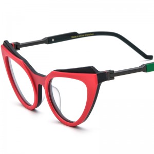 Monturas de gafas de ojo de gato con patchwork multicolor personalizadas de RUISEN 19369