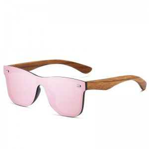 Occhiali da sole moderni unisex RUISEN'S in legno tempio 61632