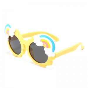 RUSEN'S Lunettes de soleil arc-en-ciel mignonnes pour enfants