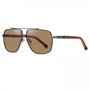 RUISEN'S Gafas de sol polarizadas con montura grande de metal para hombre 6321