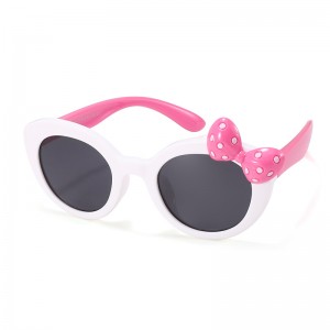 RUISEN'S Lunettes de soleil polarisées pour enfants avec nœud mignon 22104