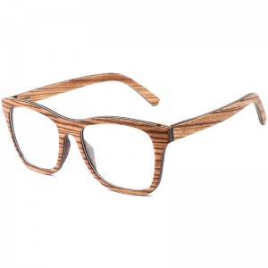 RUISEN'S Lunettes de soleil polarisées en bois clair pour homme et femme 56342