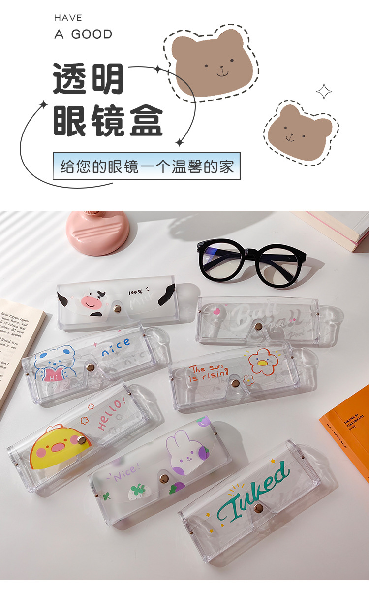 RUISEN'S Portable Creative Transparent Glasses Case 6626-1