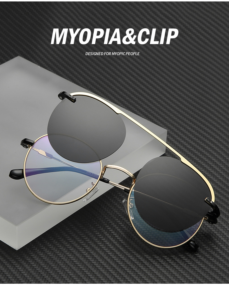 Gafas de sol polarizadas con clip para hombres y mujeres de RUISENS 2062