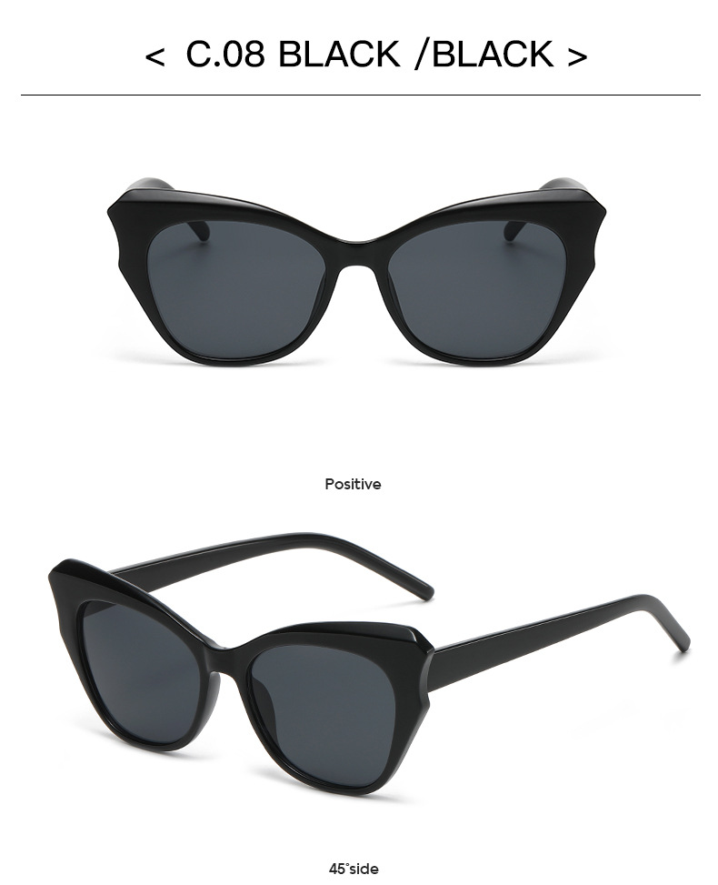 Gafas de sol tipo ojo de gato con polarizador degradado para mujer 22017-25