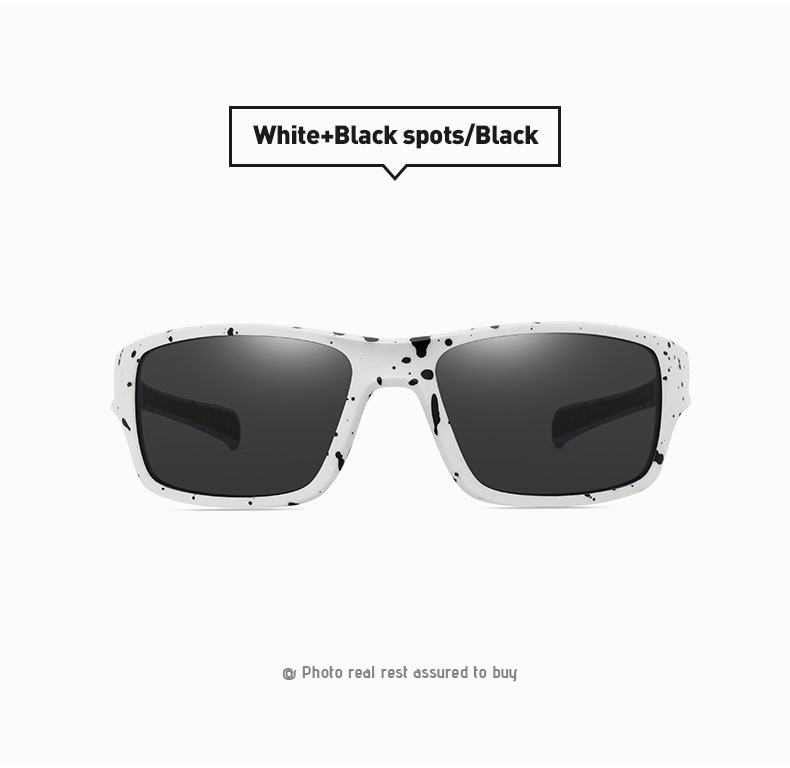 RUISEN'S Sports winddichte, polarisierte, quadratische Outdoor-Reit-Sonnenbrille 3057