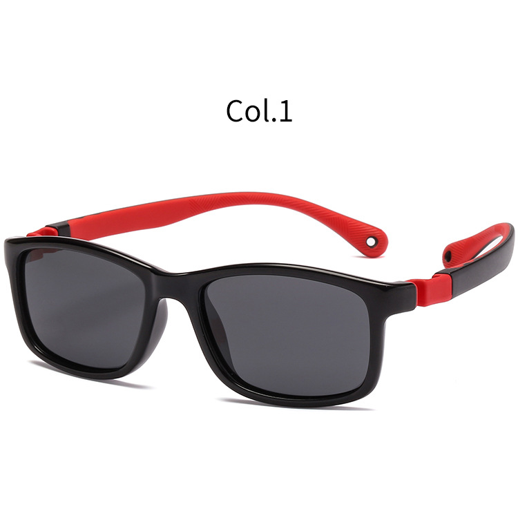 RUISEN'S Lunettes de soleil tendance pour enfants à monture carrée confortables et douces NP0807